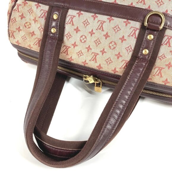 LOUIS VUITTON M92311 Monogram mini Josephine GM Hand Bag Canvas Slys Red - Picture 16 of 16